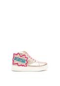Agatha Ruiz de la Prada Leather High Top Trainers, Gold image