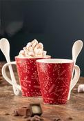 Aynsley Twig Hot Chocolate Mug and Spoon Set of 2, Red image