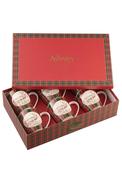 Aynsley Tartan Reindeer Set of 6 Mugs, Red image