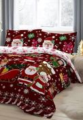 Bedlam Mr &amp; Mrs Santa Double Duvet Set, Red