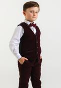1880 Club Wool Blend Knit Waistcoat, Wine image