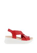 CallagHan Womens Llana Wedge Sandal, Red image