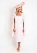Claudia C Monet Chiffon Sleeve Midi Dress, Blush image