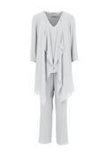 Claudia C Three Piece Chiffon Suit, Silver image