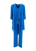 Claudia C Three Piece Chiffon Suit, Blue image