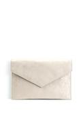 Pomares Metallic Envelope Clutch Bag, Vintage Gold image