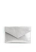 Pomares Metallic Envelope Clutch Bag, Silver image