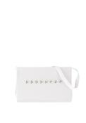 Little People Diamante Row Communion Fold Over Bag, White image