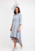 Couture Club Beaded High-Low Dress, Silver image