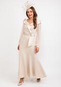 Couture Club Off The Shoulder Boat Neck Dress, Sand