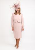 Couture Club Beaded Pencil Dress &amp; Bolero, Pink image