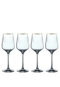 The Cole Collection Set of 4 Crystal White Wine Glasses image