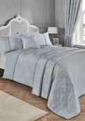 Dreams &amp; Drapes Imelda Woven Rich Duvet Cover, Duck Egg image
