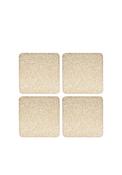 Denby Monsoon Home Set of Four Coasters, Lucille Gold &amp; Cream image