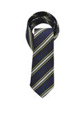 Hunter Navy Yellow and Silver Stripe School Tie image