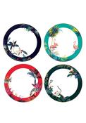 Portmeirion Tahiti Set of 4 Assorted Dinner Plates, Multicoloured image