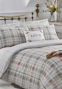 Dreams &amp; Drapes Marston Check Duvet Cover &amp; Pillowcase Set, Pink image