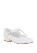 Dubarry Girls Trista Patent Communion Shoes, White image
