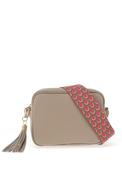 Elie Beaumont Pebbled Leather Crossbody Bag, Taupe image