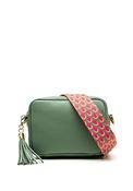 Elie Beaumont Pebbled Leather Crossbody Bag, Green image