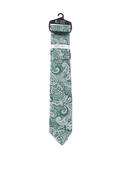 Fletchers Gallery Jaquard Print Tie &amp; Pocket Square Set, Green