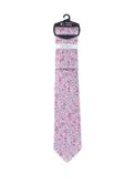 Fletchers Gallery Floral Tie &amp; Pocket Square Set, Pink image