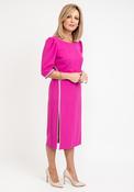 Gabriela Sanchez Crystal Detail Midi Dress, Fuchsia image
