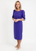 Gabriela Sanchez Crystal Detail Midi Dress, Purple image