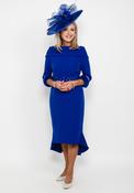 Gabriela Sanchez Detailed Fishtail Midi Dress, Cobalt Blue image