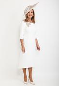 Gabriela Sanchez Floral Applique Shoulder Dress, Ivory image