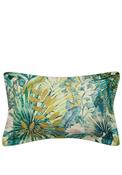Harlequin Floreana Floral Oxford Pillowcase, Fig Leaf &amp; Coral image