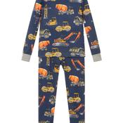 Hatley Boy Construction Trucks Pyjama Set, Navy image