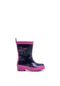 Hatley Girls Pegasus Constellations Shiny Rain Boots- Size Infant 30, Navy image