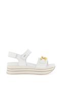 Igi &amp; Co Leather Chain Platform Sandals, White image