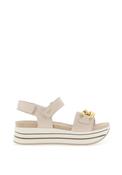 Igi &amp; Co Leather Chain Platform Sandals, Beige image