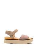 Igi &amp; Co. Suede Leather Mix Platform Sandals, Nude image