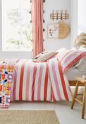 Joules Lighthouse Stripe Duvet Cover Set, Pink Multi image