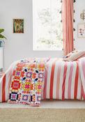 Joules Patchwork Quilted Bedspread Throw, Multi image