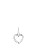 Little Kirstin Ash White Heart Outline Charm image