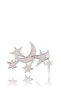 Knight &amp; Day Moon &amp; Stars Brooch, Silver image
