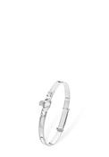Sterling Silver Kids Claddagh Bangle, Silver image