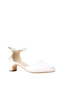 Perfect Kids Avery Leather Scalloped Communion Shoes, White image