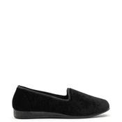 Lunar Velvet Metallic Striped Slippers, Black image