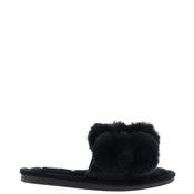 Lunar Octavia Pom Pom Slip on Slippers, Black image