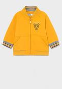 Mayoral Baby Boys Tiger Motif Jersey Jacket, Mustard image