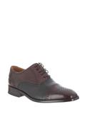 Mezlan Two Tone Leather Shoe, Chestnut Brown image