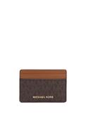 MICHAEL Michael Kors Jet Set Card Holder Brown in Donegal