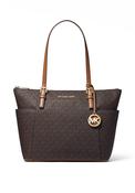 MICHAEL Michael Kors Jet Set Large Logo Print Tote, Brown &amp; Acorn image