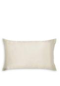 Morris &amp; Co Standard Linen Silk Pillowcase, Standard Ivory