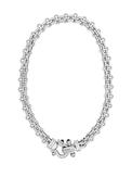Absolute Embellished Lock Necklace, Silver image